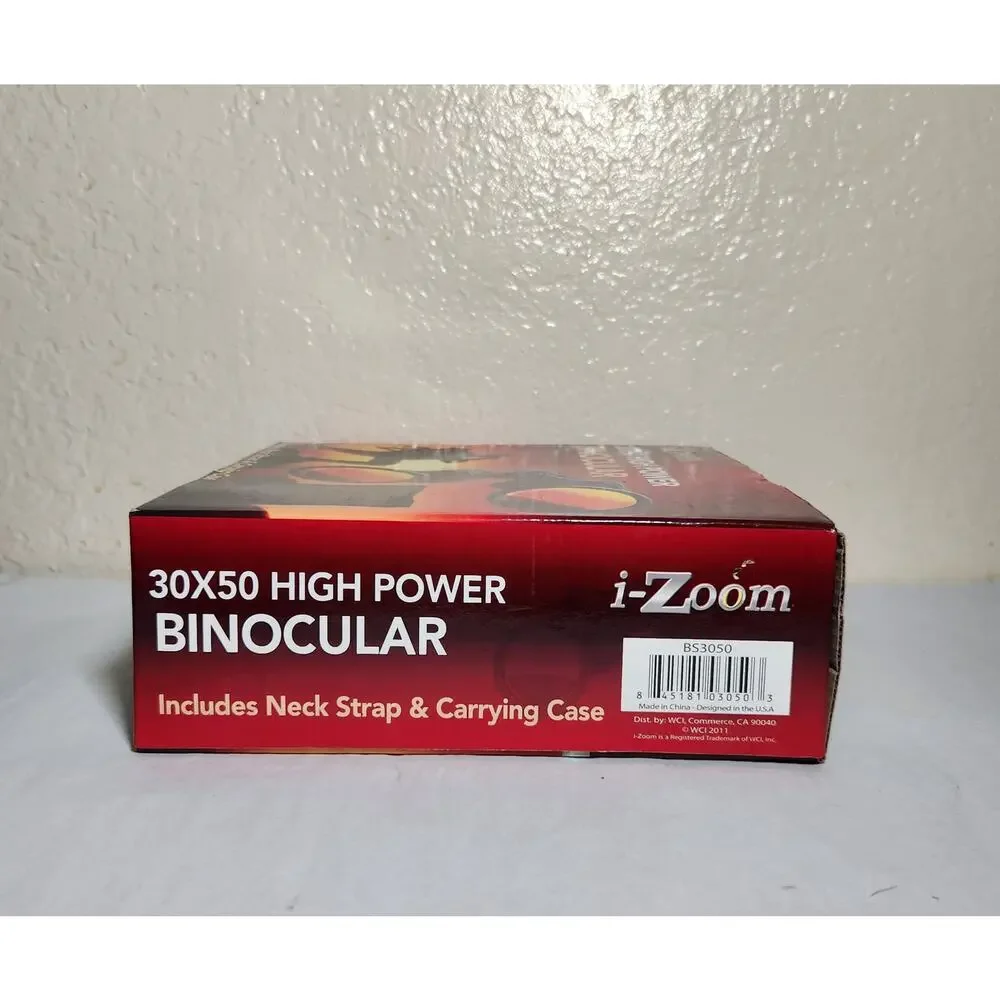 I-Zoom 30 x 50 High Power Night Vision Binoculars With Neck Strap & Bag Open Box